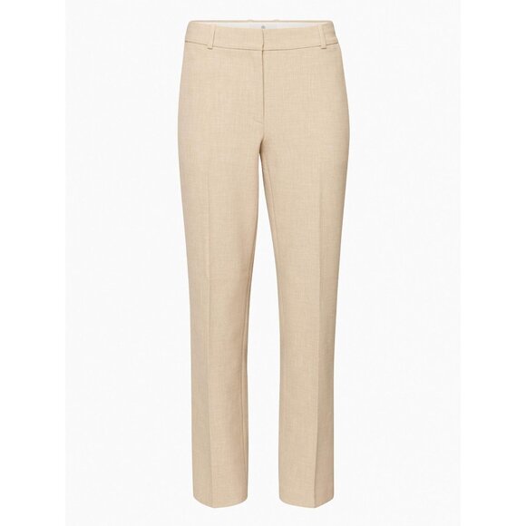 Last Chance! New Aritzia Command 100% Wool Straight Trouser Beige 4 $168 - Picture 1 of 10